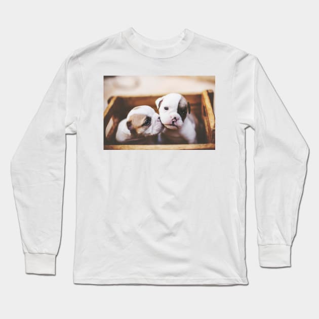 The cutest puppy box Long Sleeve T-Shirt by BrazoocaArt